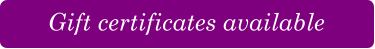 Gift certificates available